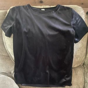 Old Navy XS velvet black shirt sleeve shirt